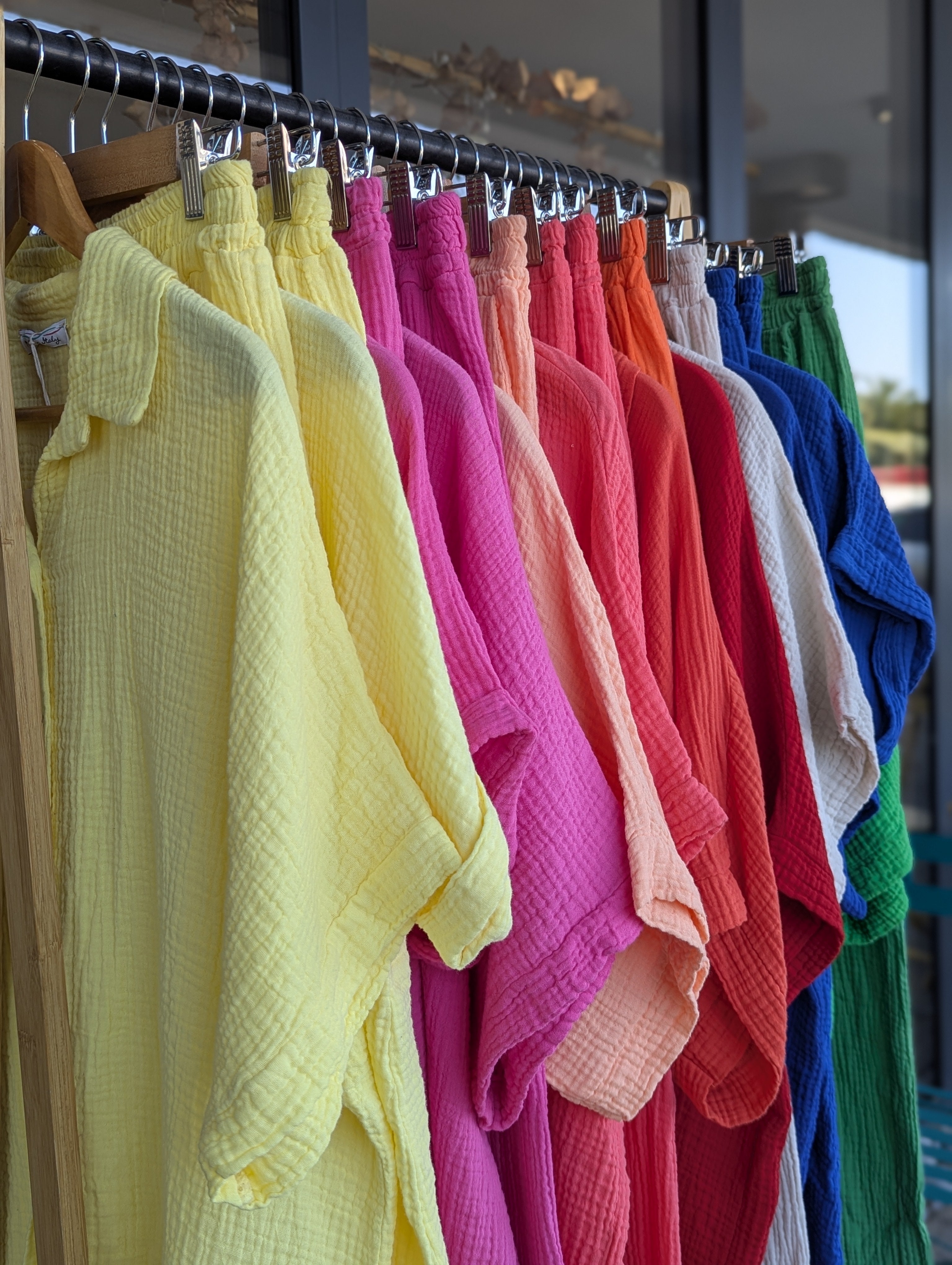 Ensemble Gaze de Coton de toutes les couleurs mode femme Ondres Bayonne Hossegor