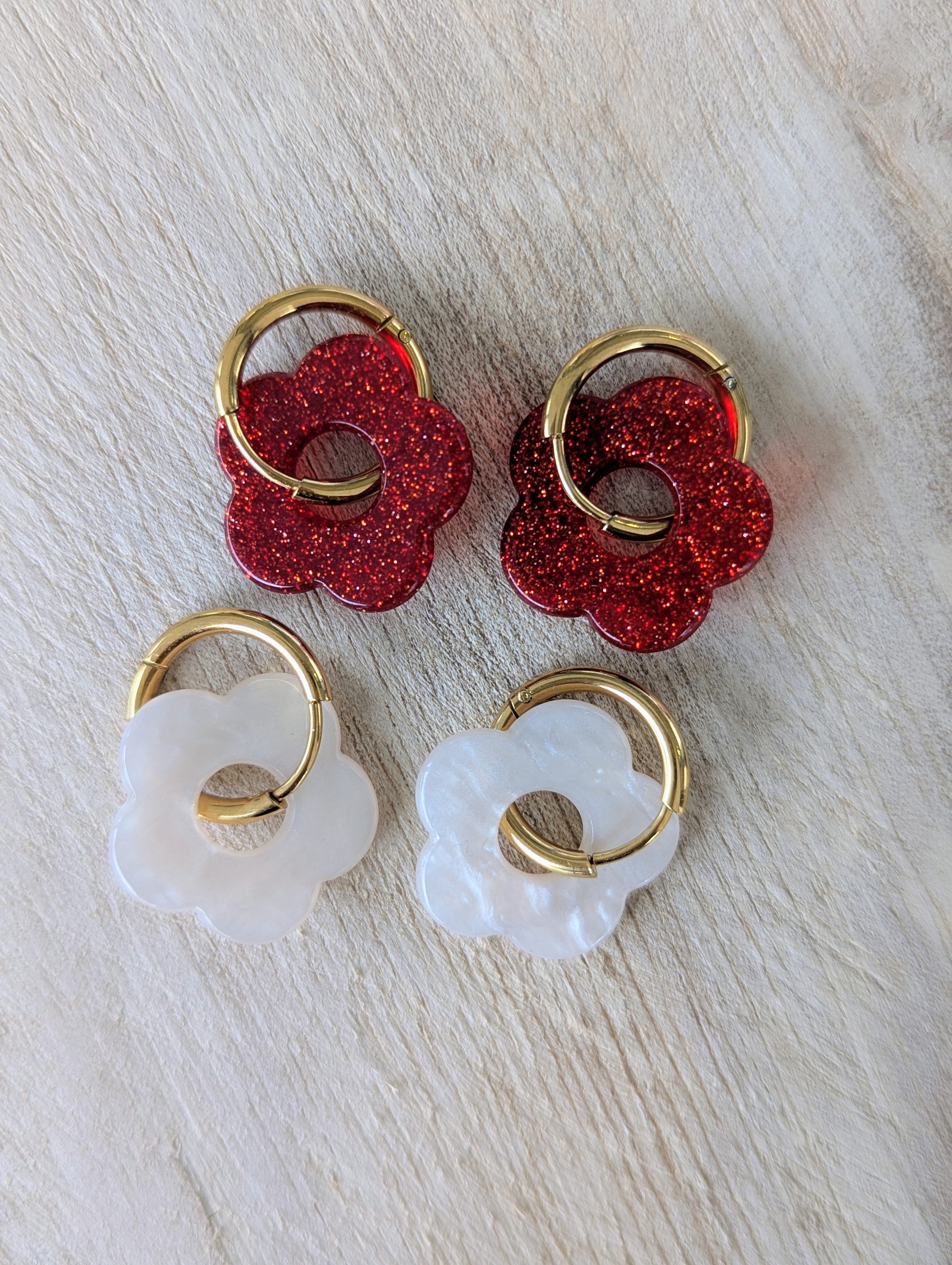 Boucles d'oreilles Amaia Fleurs - Acier Inoxydable | L'Atelier de Paulette Ondres