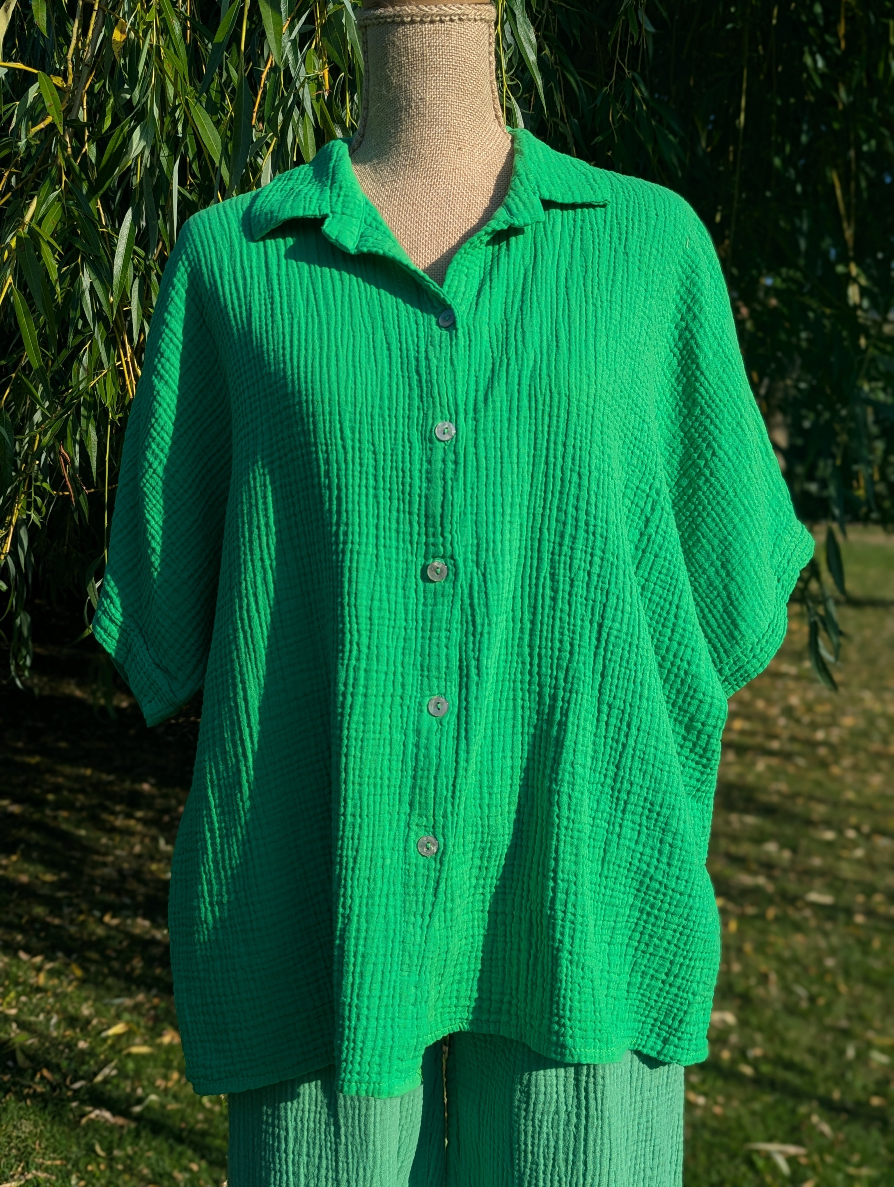 Chemise Lola - Gaze de Coton Vert