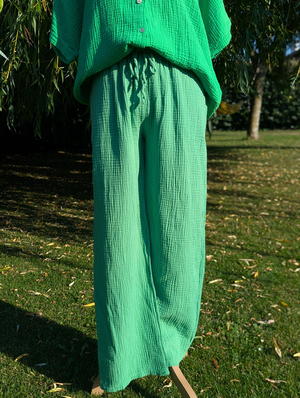 Pantalon Lola - Gaze de Coton Vert