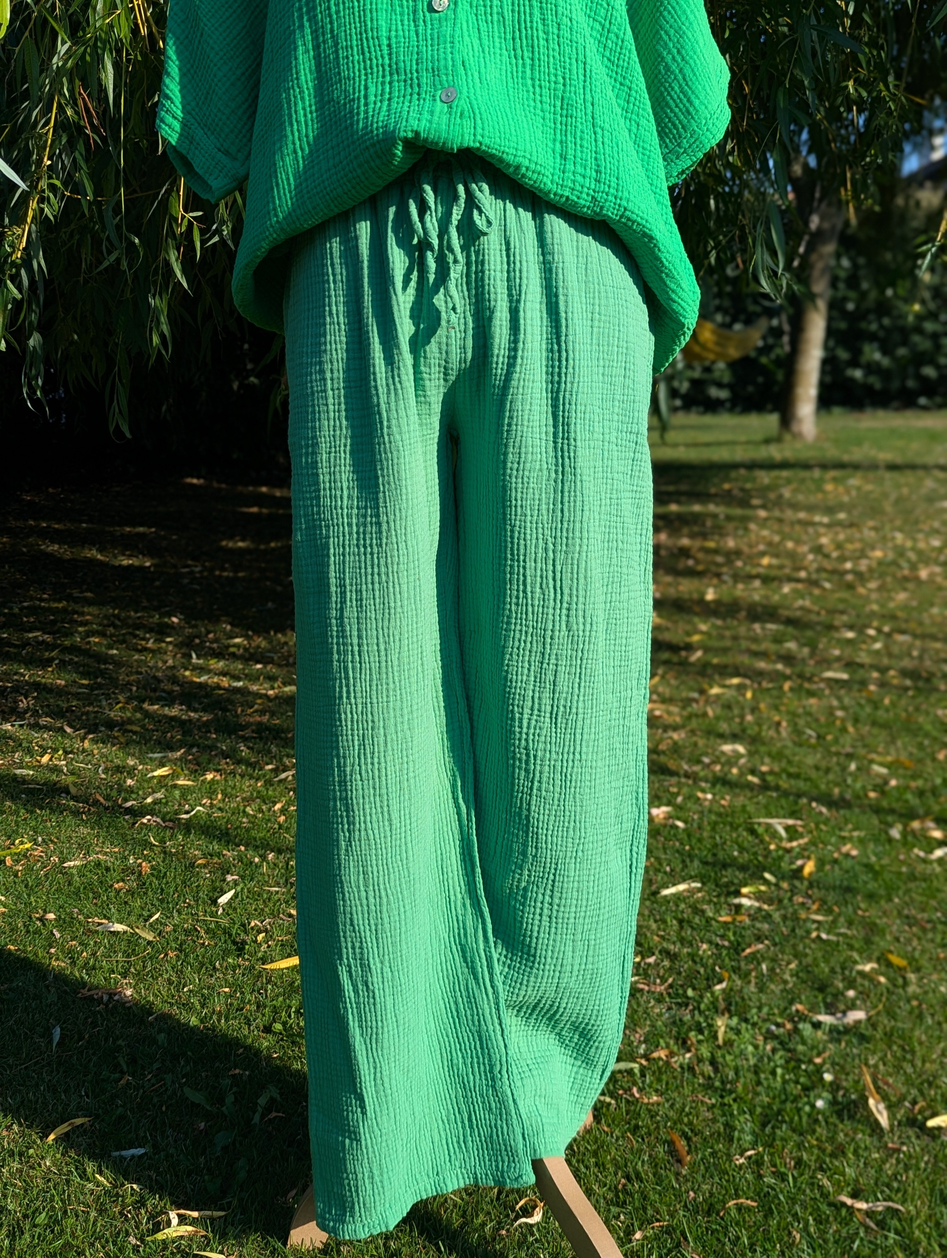 Pantalon Lola - Gaze de Coton Vert