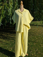 Chemise Lola - Gaze de Coton Jaune