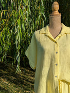 Chemise Lola - Gaze de Coton Jaune