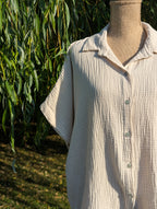 Chemise Lola - Gaze de Coton Beige