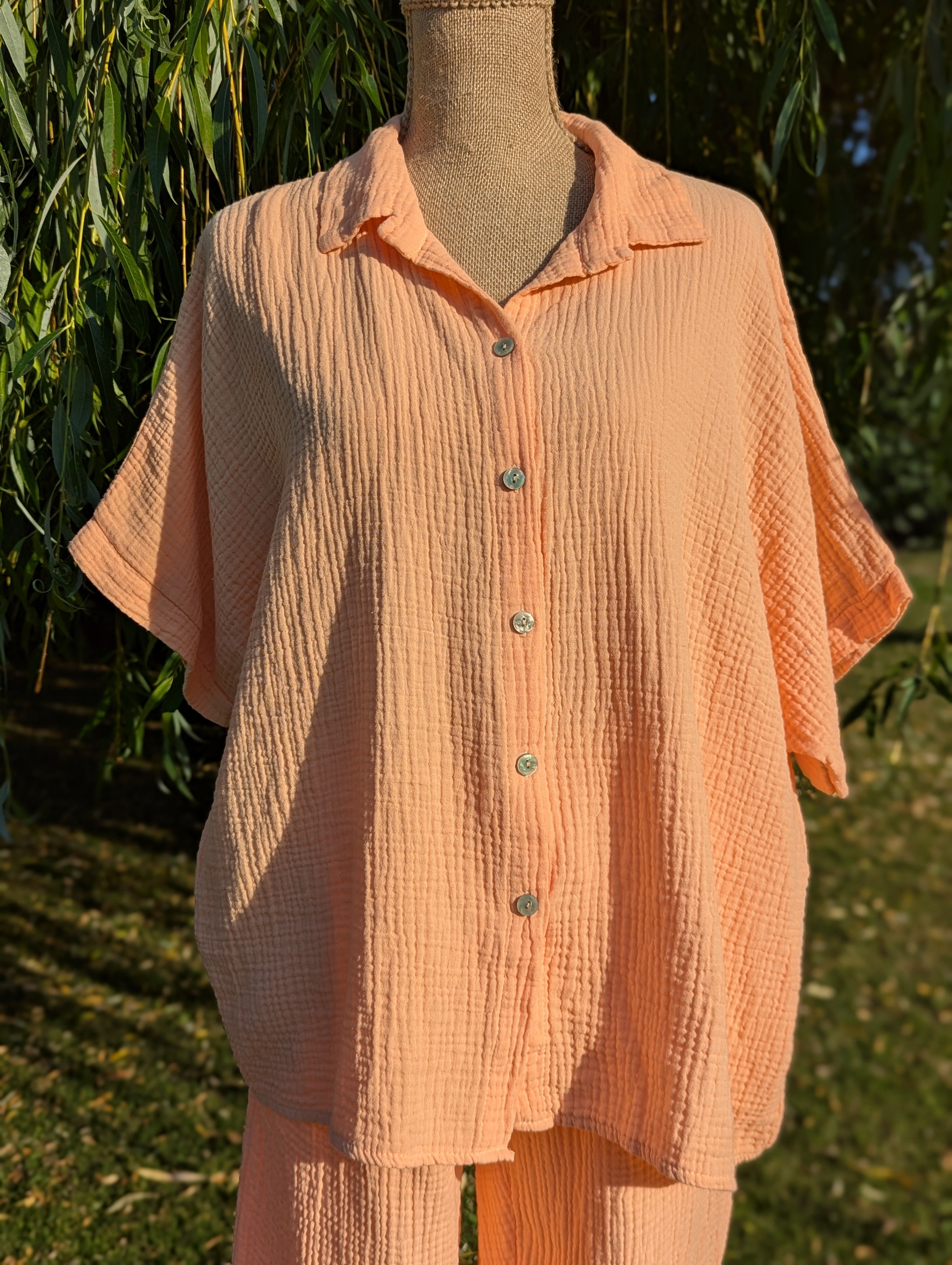 Chemise Lola - Gaze de Coton Peche