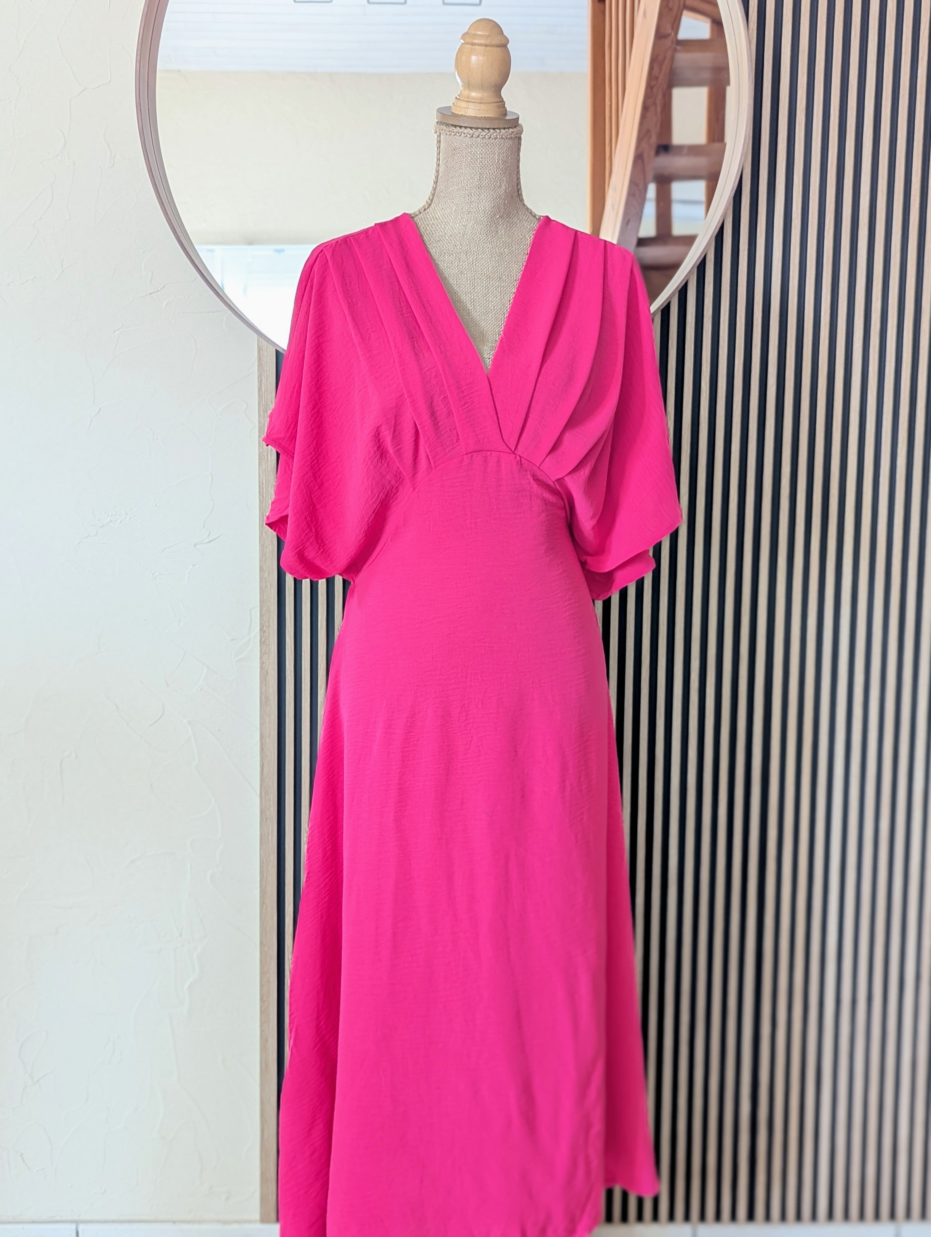 Robe Anna - Robe Longue  Fuchsia