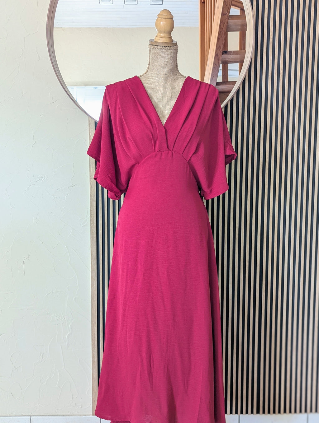 Robe Anna - Robe Longue  Bordeaux