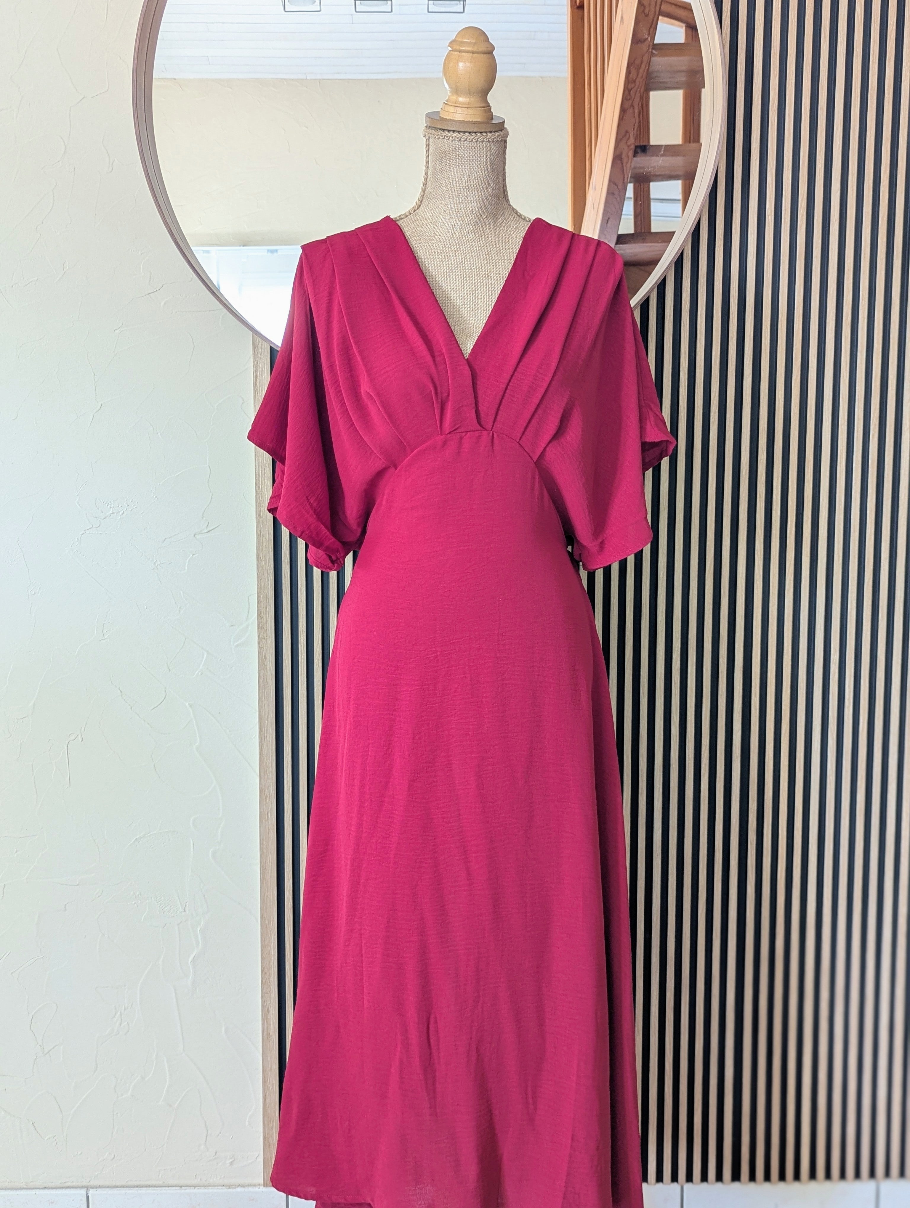 Robe Anna - Robe Longue  Bordeaux