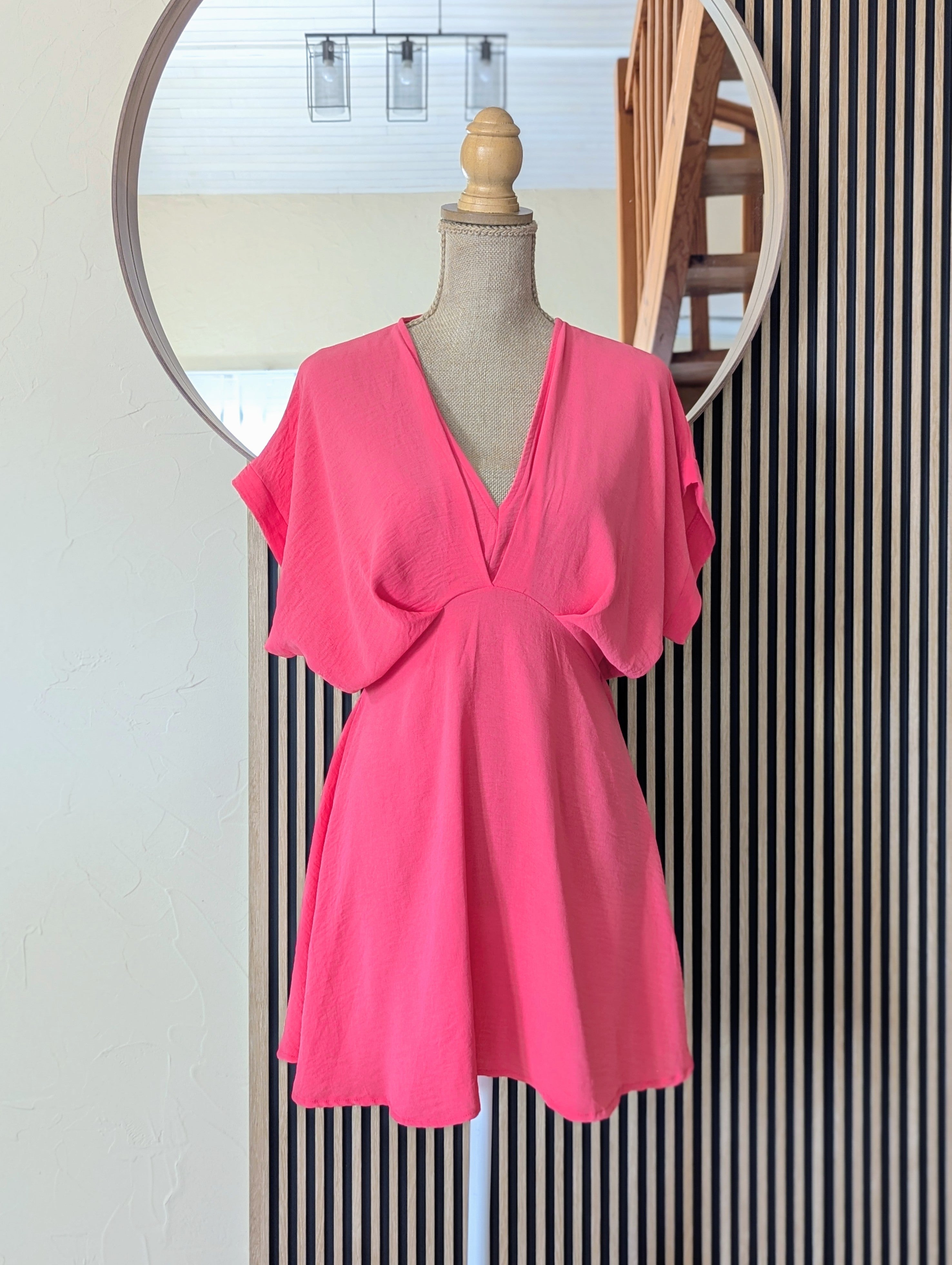 Robe Giulia Dos Ouvert - Robe Courte Corail