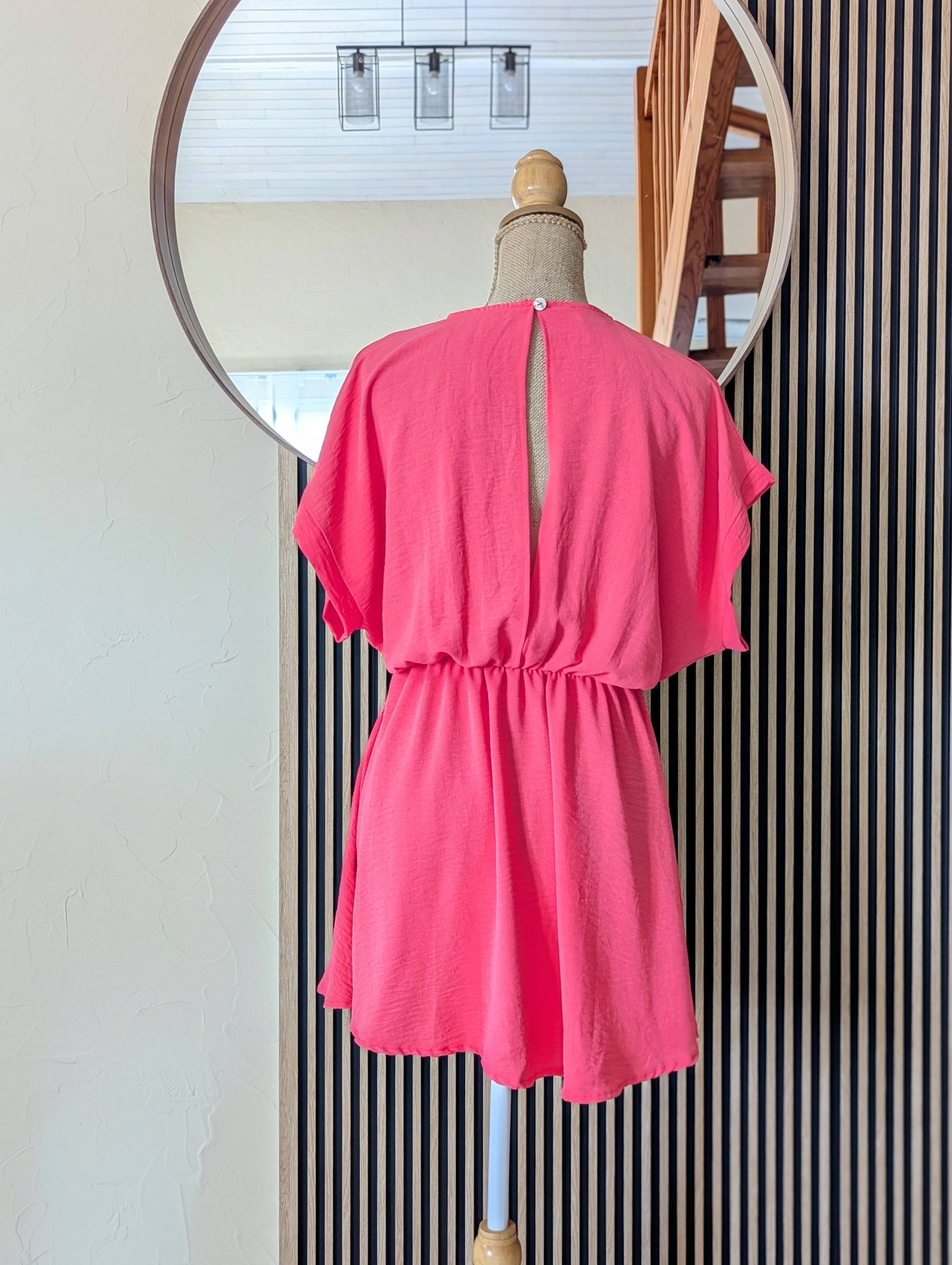 Robe Giulia Dos Ouvert - Robe Courte Corail