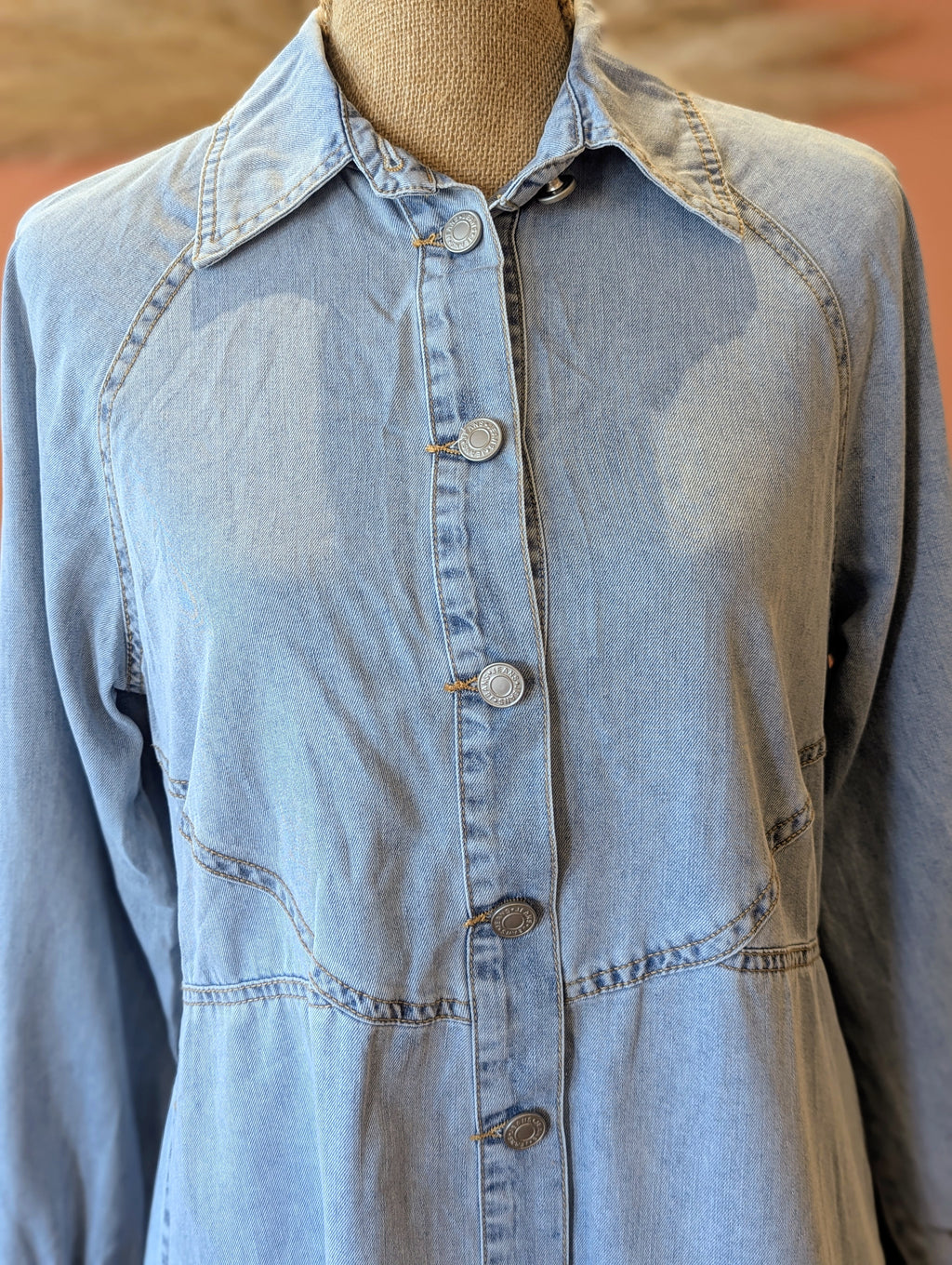 Robe Jeans Courte Boutonnée Manches Longues Col chemise femme mode boutique sud landes ondres