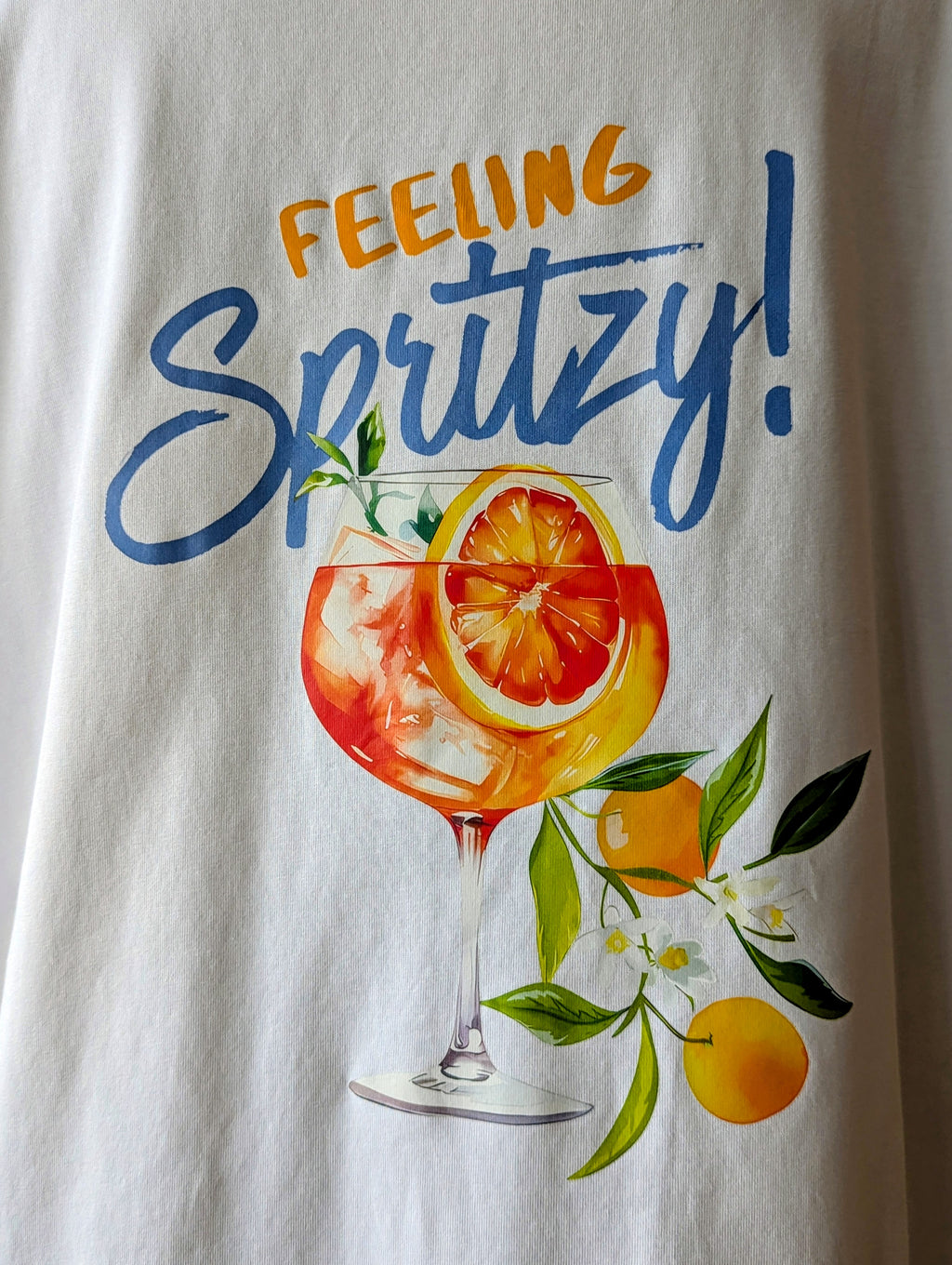 T-shirt Spritz fluide grande taille mode femme curvy manches courtes cocktails boutique sud landes Ondres Bayonne Côte Basque