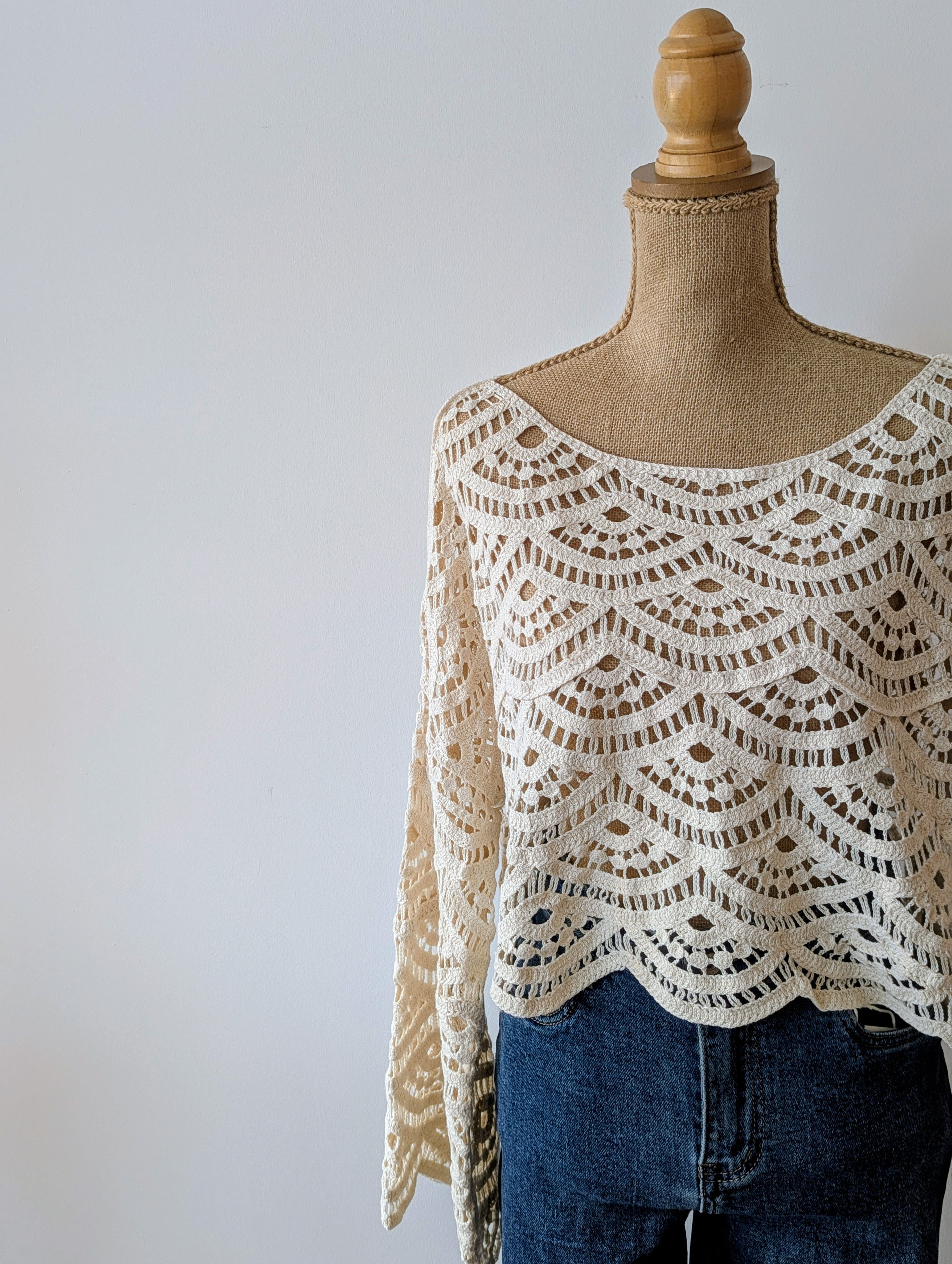 Top en crochet bohème mode boutique femme landes pays basque