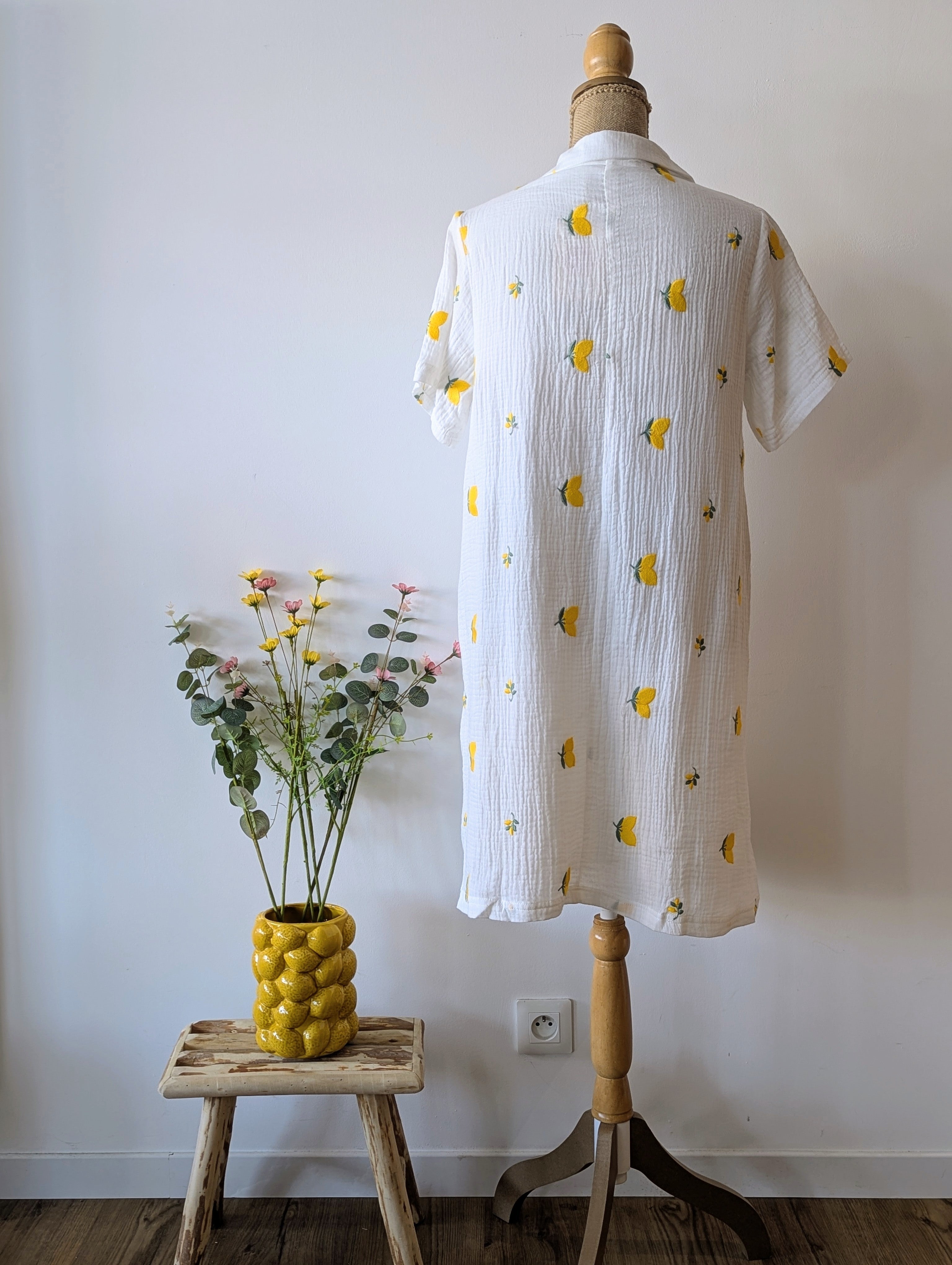 Robe Céline - Robe Gaz de Coton Citrons