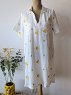 RObe Gaz de Coton Citrons