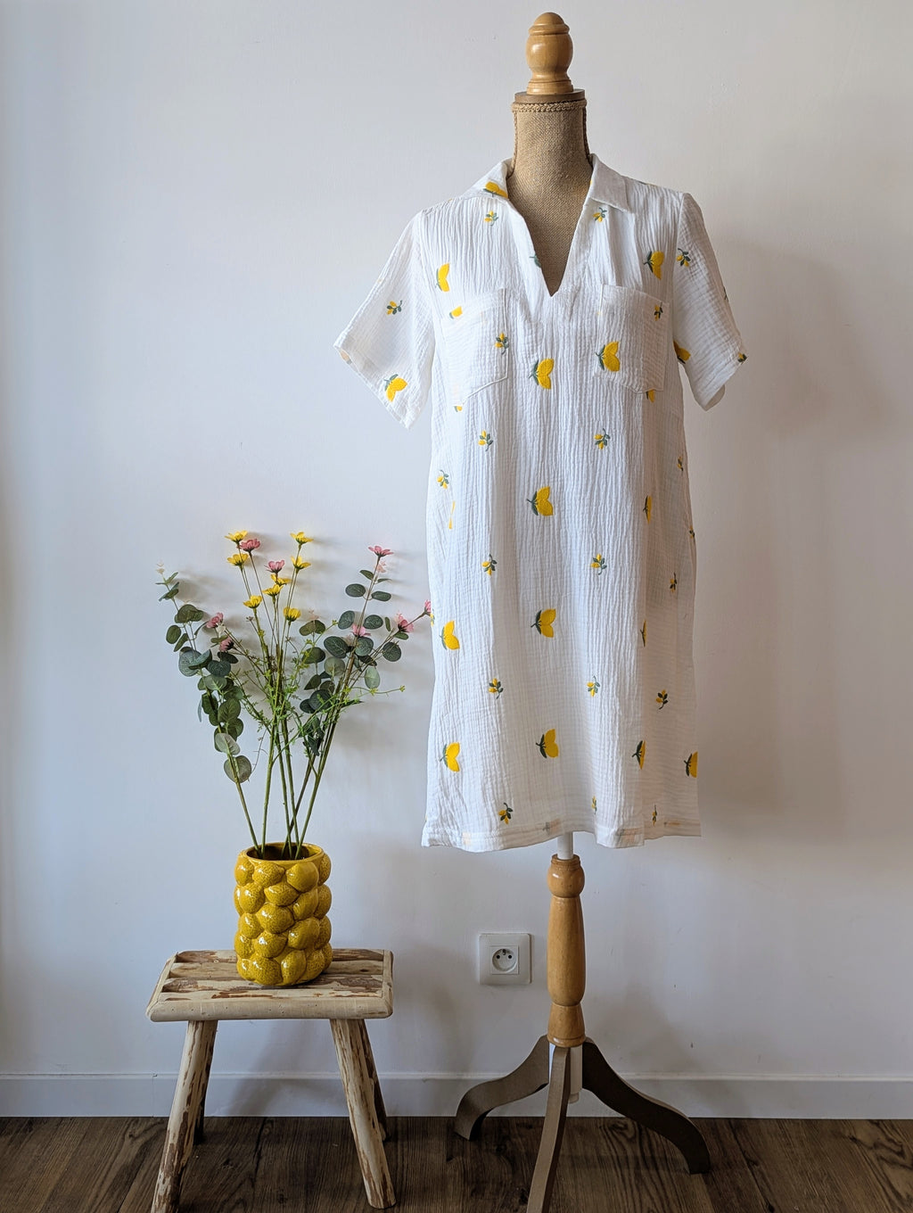 Robe Gaz de Coton Citrons